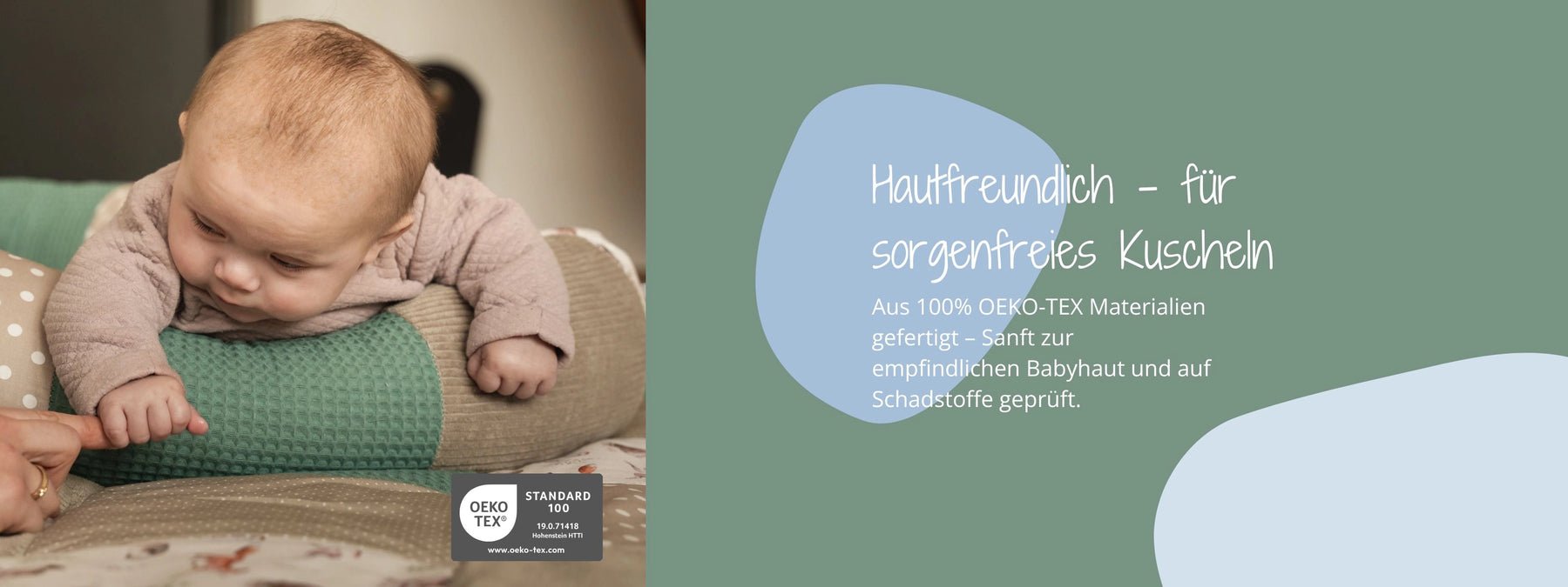 ULLENBOOM Baby Bettschlange - Aus 100% OEKO-TEX Materialien gefertigt – Sanft zur empfindlichen Babyhaut und auf Schadstoffe geprüft.