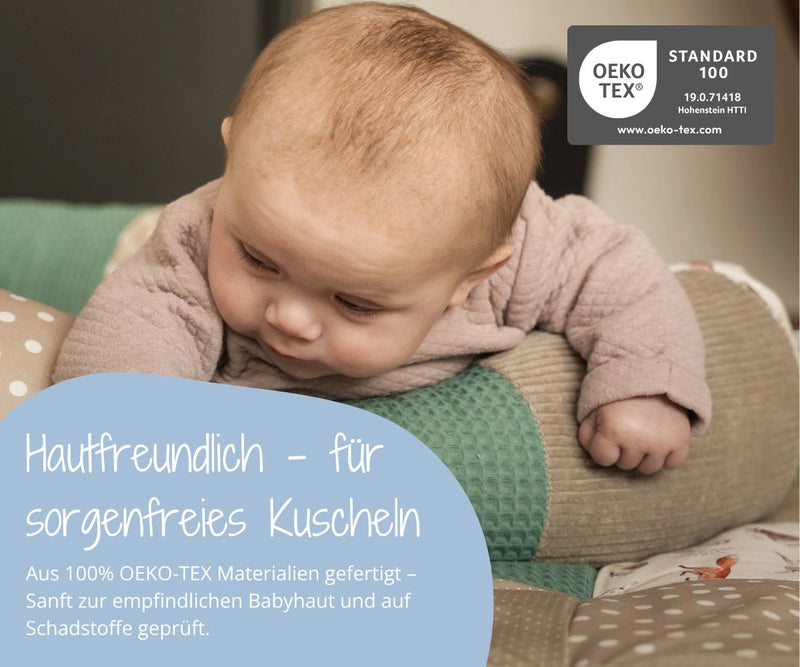 ULLENBOOM Baby Bettschlange - Aus 100% OEKO-TEX Materialien gefertigt – Sanft zur empfindlichen Babyhaut und auf Schadstoffe geprüft.