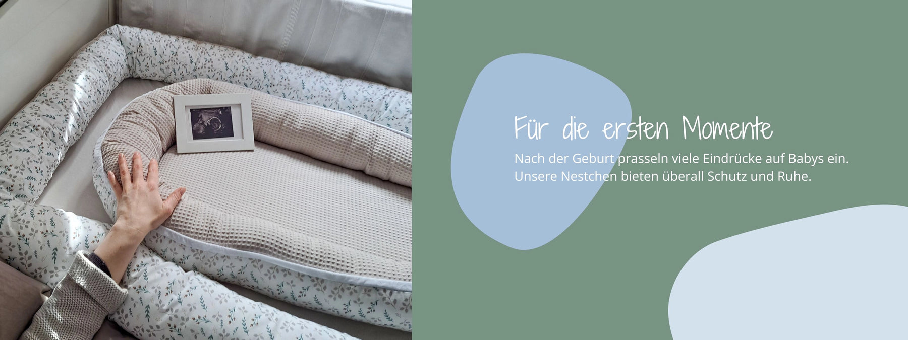 ULLENBOOM Babynest - Die ersten Momente - viele Eindrücke nach der Geburt. Babynest bietet Ruhe und Schutz. Babynest ULLENBOOM