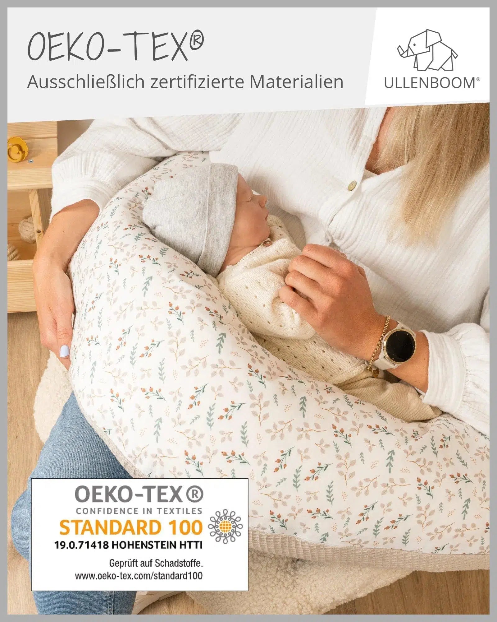 Stillkissen Waffelpiqué Motiv FLORAL SAND-ULLENBOOM-ULLENBOOM Baby