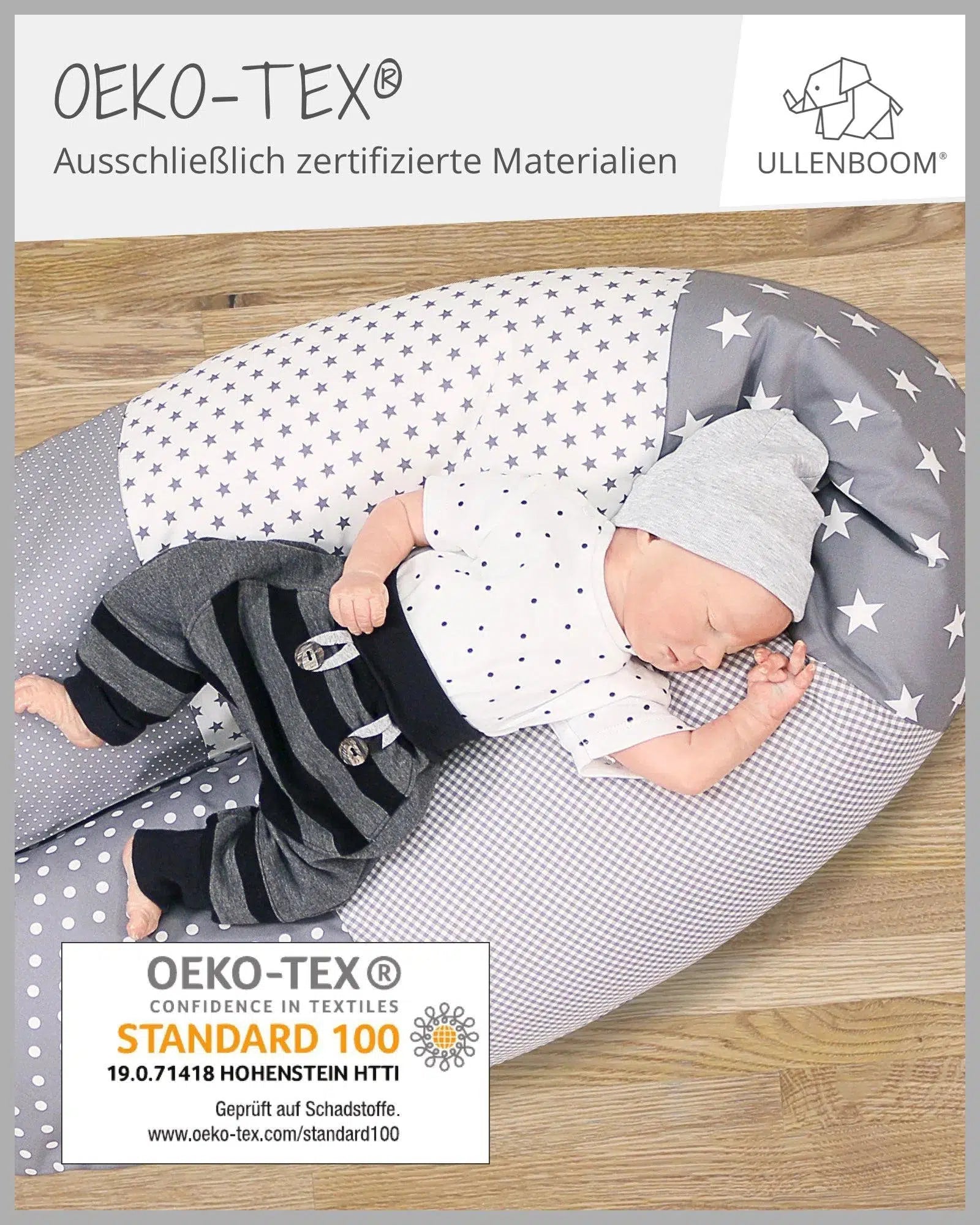 Stillkissen Patchwork GRAUE STERNE-ULLENBOOM-ULLENBOOM Baby