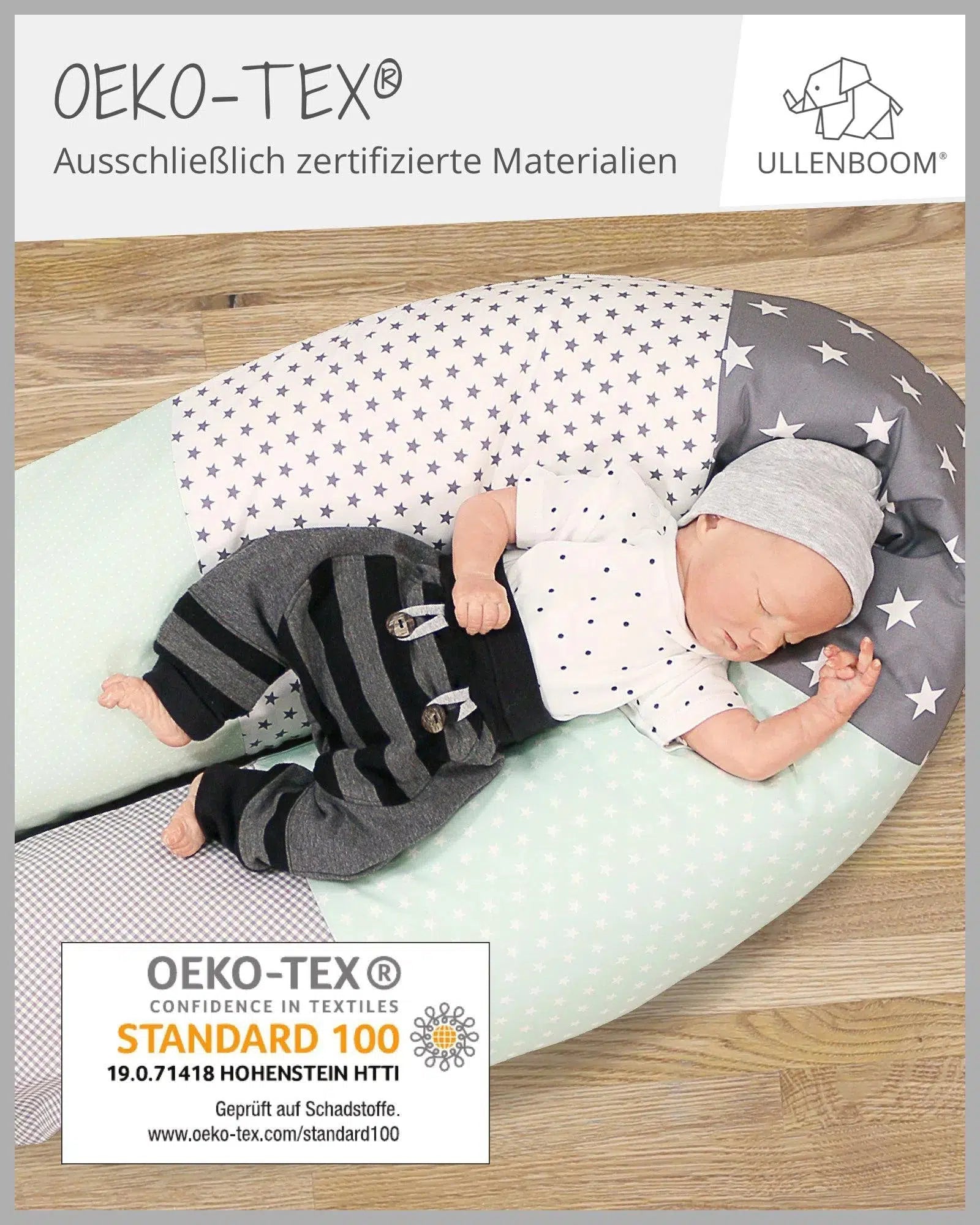 Stillkissen Patchwork MINT GRAU-ULLENBOOM-ULLENBOOM Baby