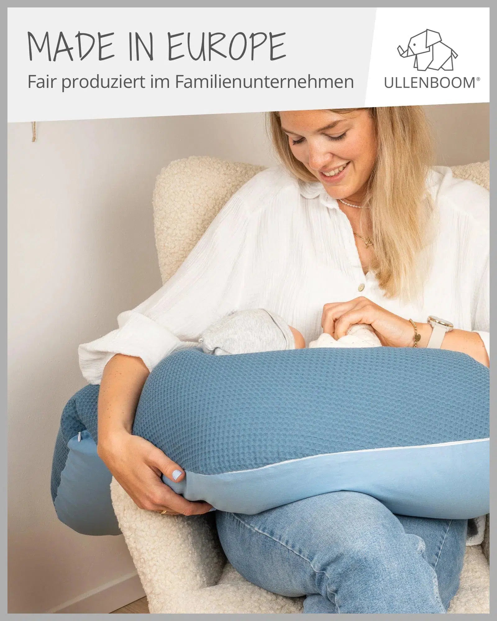 Stillkissen Waffelpiqué BLAU-ULLENBOOM-ULLENBOOM Baby