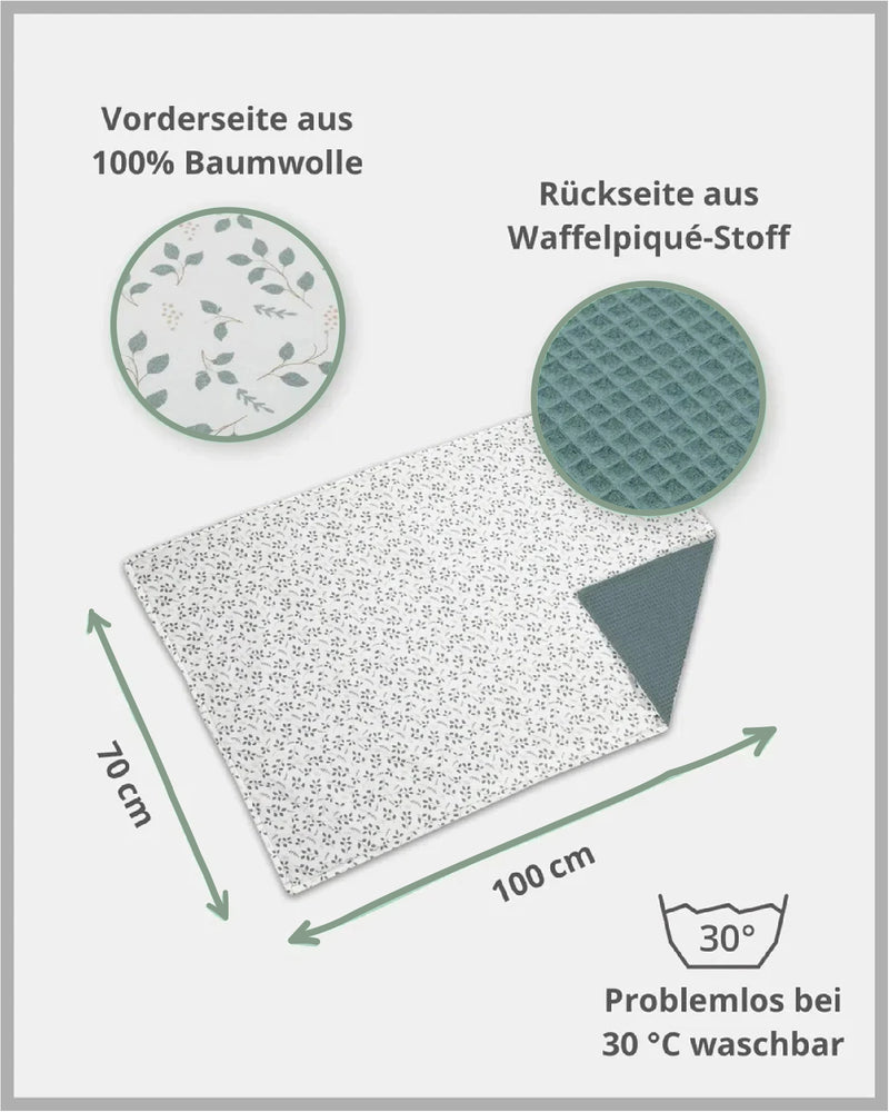 Babydecke Floral Grün-ULLENBOOM Baby