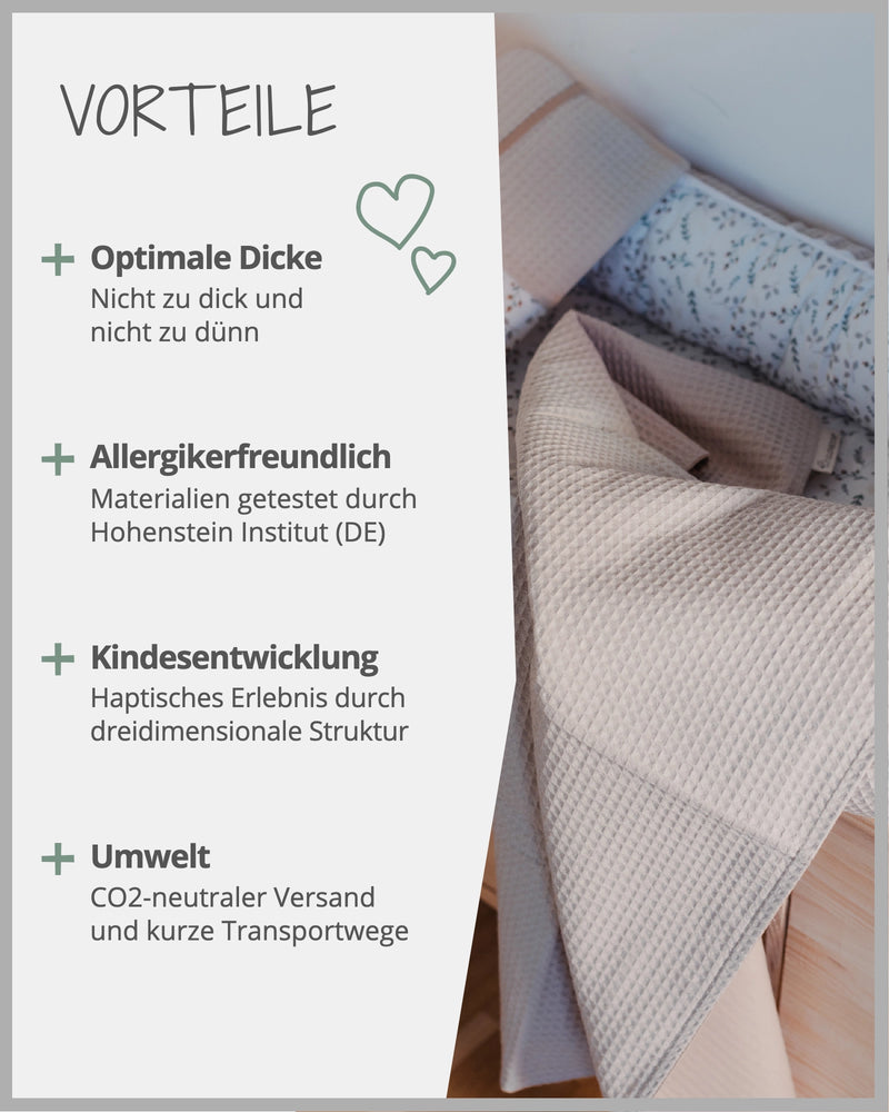 Babydecke Floral Sand-ULLENBOOM Baby