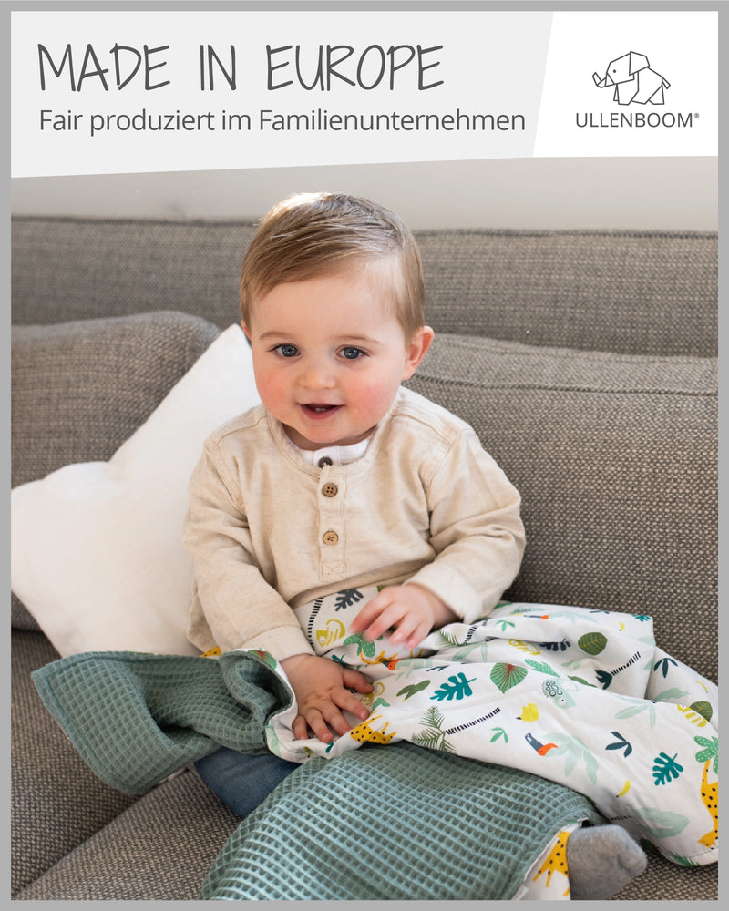 Babydecke Salbeigrün Regenwald-ULLENBOOM Baby