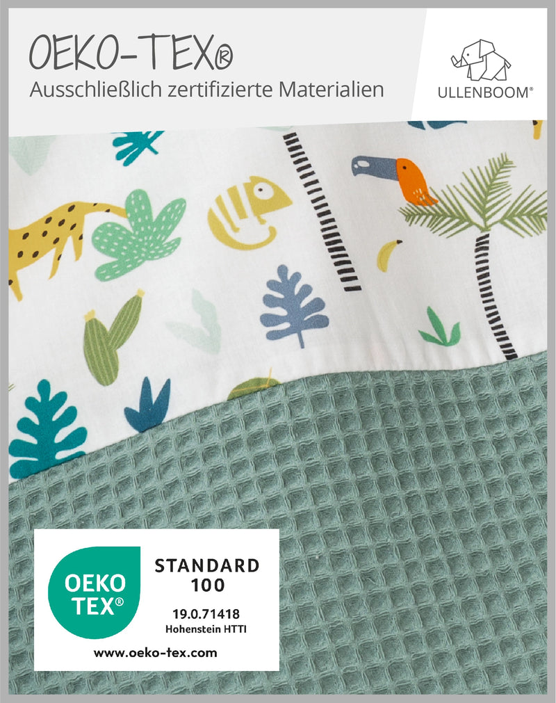 Babydecke Salbeigrün Regenwald-ULLENBOOM Baby
