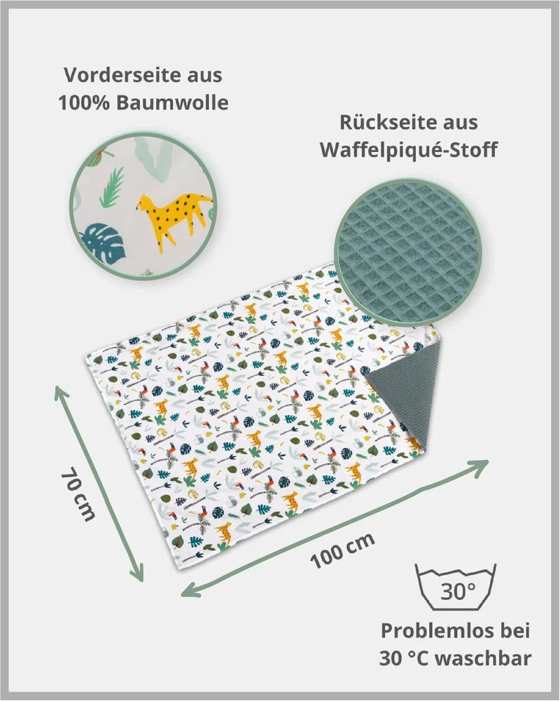 Babydecke Salbeigrün Regenwald-ULLENBOOM Baby