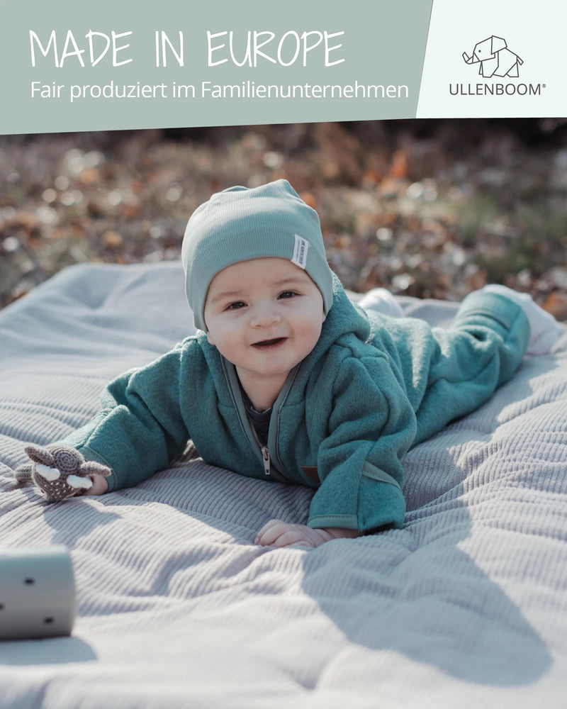 Wollwalk Anzug SALBEIGRÜN-ULLENBOOM Baby