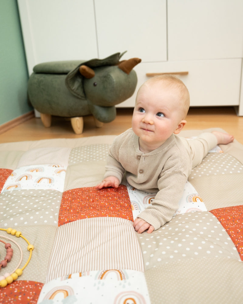 Krabbeldecke REGENBOGEN-Personalisierbare Krabbeldecke Regenebogen ULLENBOOM®-ULLENBOOM Baby