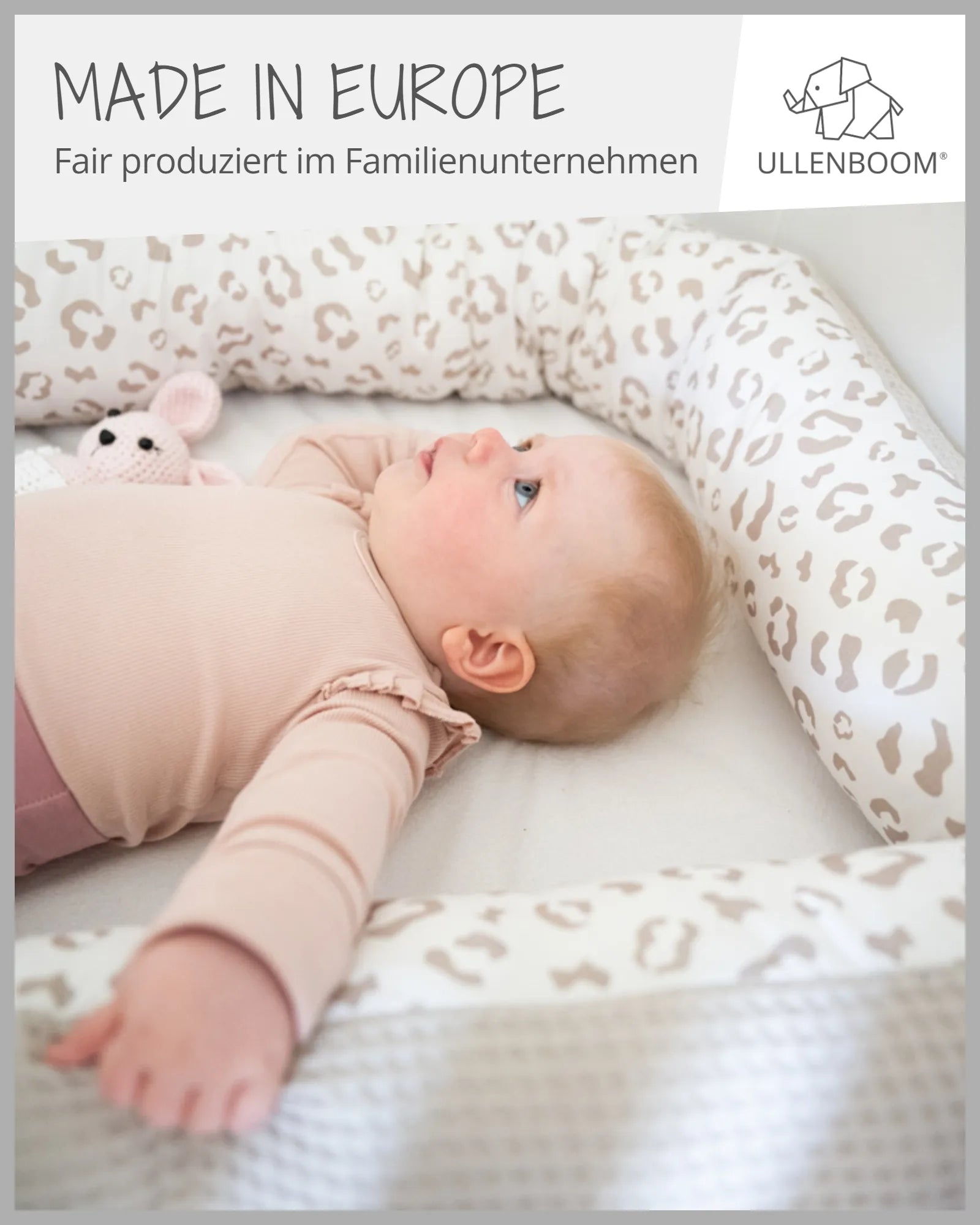 Baby Bettschlange LEO-ULLENBOOM Baby-Baby Bettschlange/ Kuschelschlange/ Bettschnecke in Waffelpiqué-Cord Optik - Im Design LEO ✓ in 2m und 3m verfügbar ✓ Perfekt für das Babybett - Jetzt bei ULLENBOOM kaufen!-