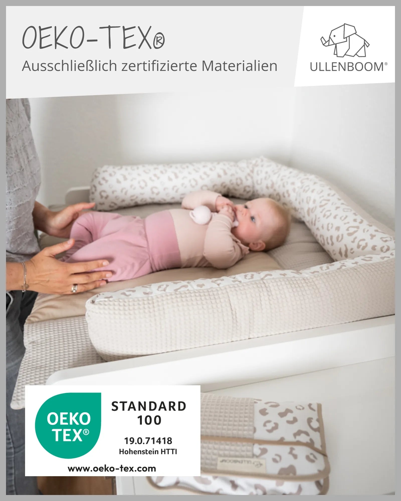 Baby Bettschlange LEO-ULLENBOOM Baby-Baby Bettschlange/ Kuschelschlange/ Bettschnecke in Waffelpiqué-Cord Optik - Im Design LEO ✓ in 2m und 3m verfügbar ✓ Perfekt für das Babybett - Jetzt bei ULLENBOOM kaufen!-