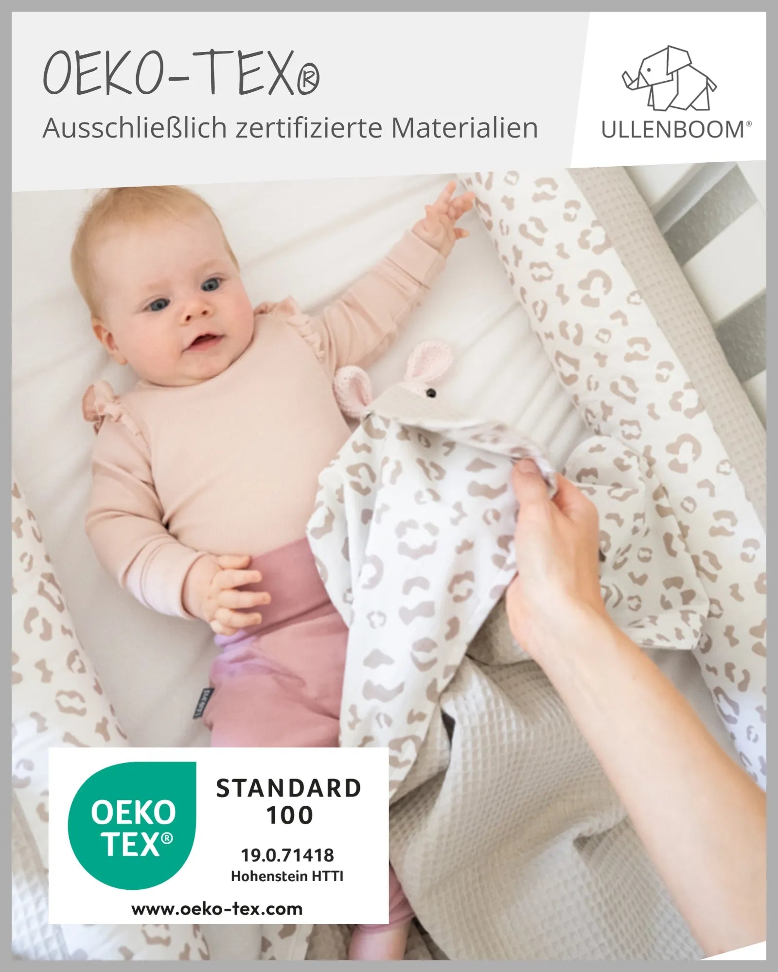 Babydecke LEO-ULLENBOOM Baby-Babydecke 70x100cm im Design LEO ✓ Vorder- und Rückseite aus Baumwolle ✓ Optimal als Kuscheldecke oder Kinderwagendecke - Jetzt online bestellen!-BD-70100-WM-LW