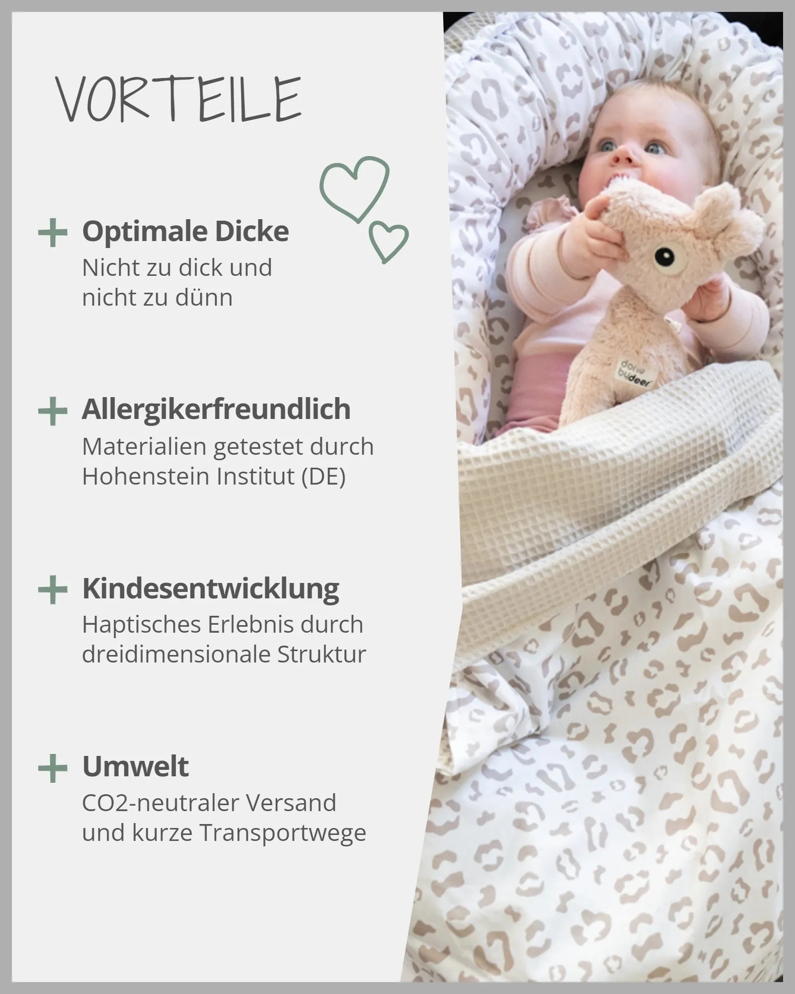 Babydecke LEO-ULLENBOOM Baby-Babydecke 70x100cm im Design LEO ✓ Vorder- und Rückseite aus Baumwolle ✓ Optimal als Kuscheldecke oder Kinderwagendecke - Jetzt online bestellen!-BD-70100-WM-LW