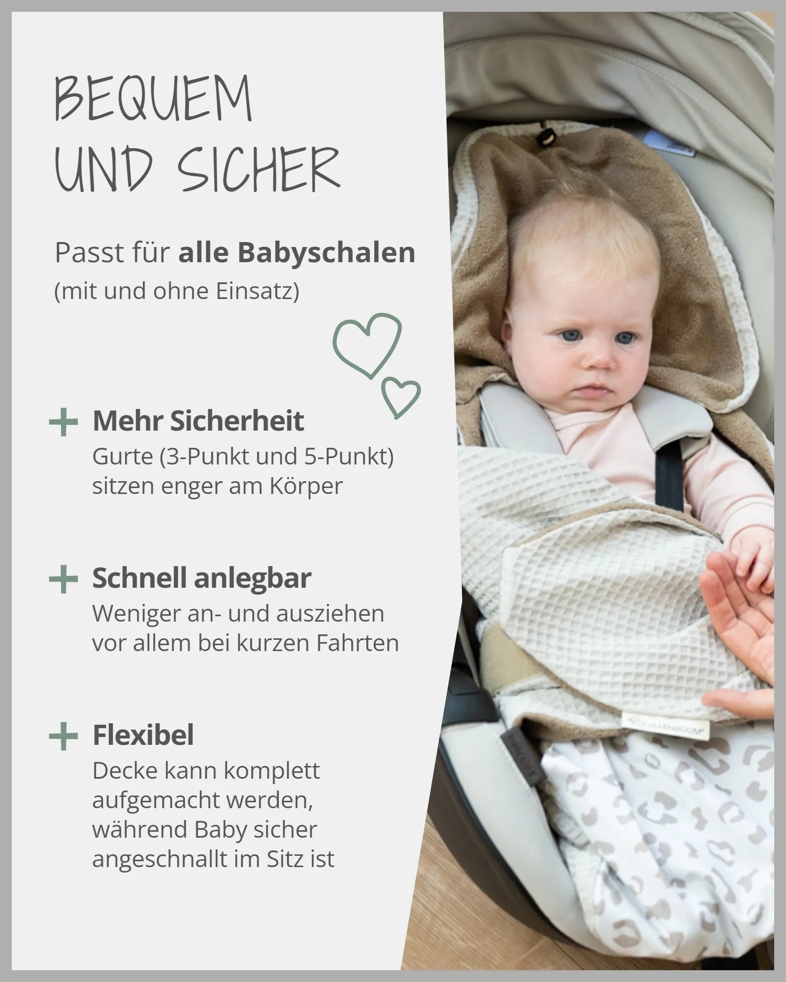 Einschlagdecke LEO-ULLENBOOM Baby-Einschlagdecke von ULLENBOOM im Design LEO ✓ Optimal für Babyschalen ✓ Für Sommer, Herbst, Winter und Frühling geeignet - Jetzt online bestellen!-