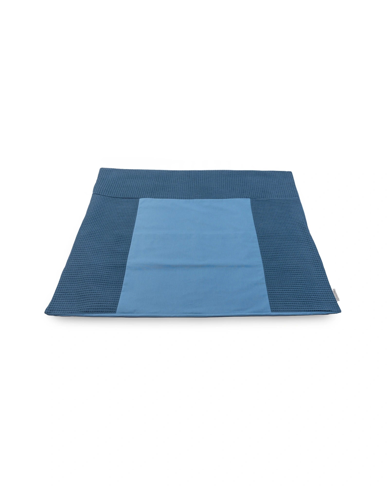 Wickelauflagen-Bezug Waffelpiqué Blau-ULLENBOOM Baby