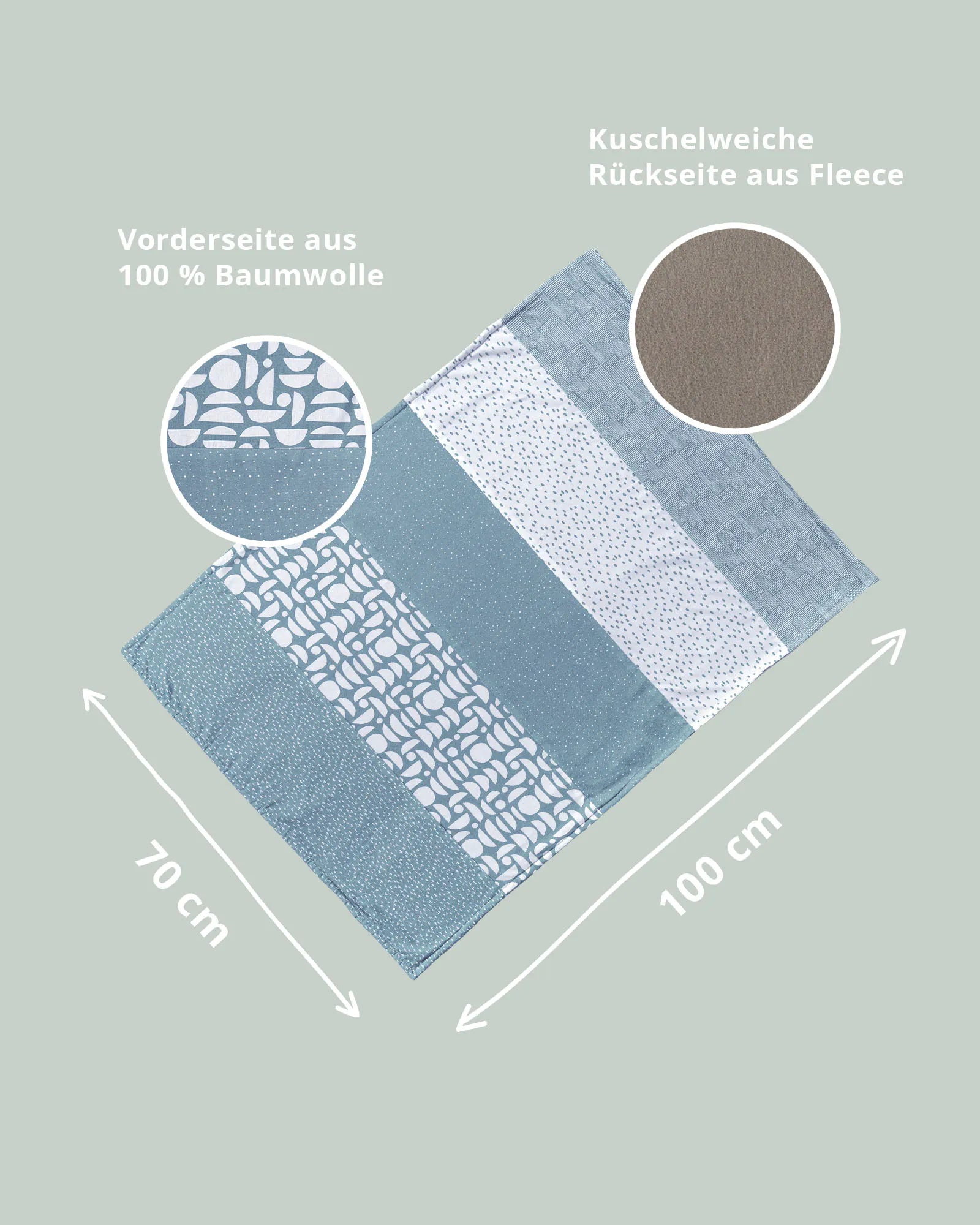 Babydecke Classic Blau-Babydecken-ULLENBOOM Baby