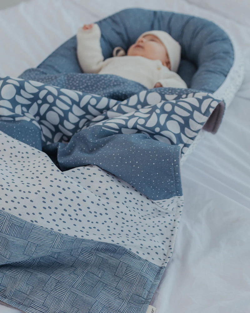 Babydecke Classic Blau-Babydecken-ULLENBOOM Baby