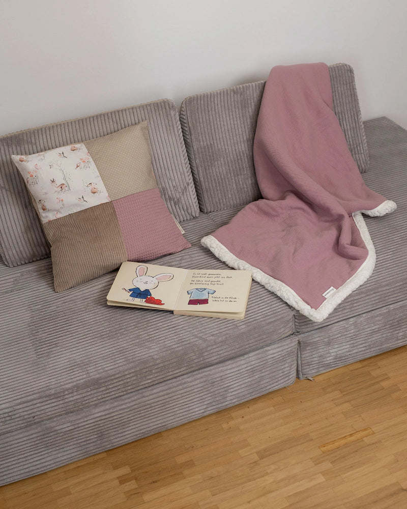 Babydecke Teddy Rosa-Babydecken-ULLENBOOM Baby