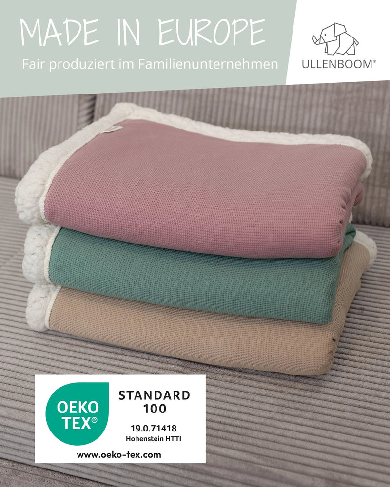 Babydecke Teddy Salbeigrün-Babydecken-ULLENBOOM Baby