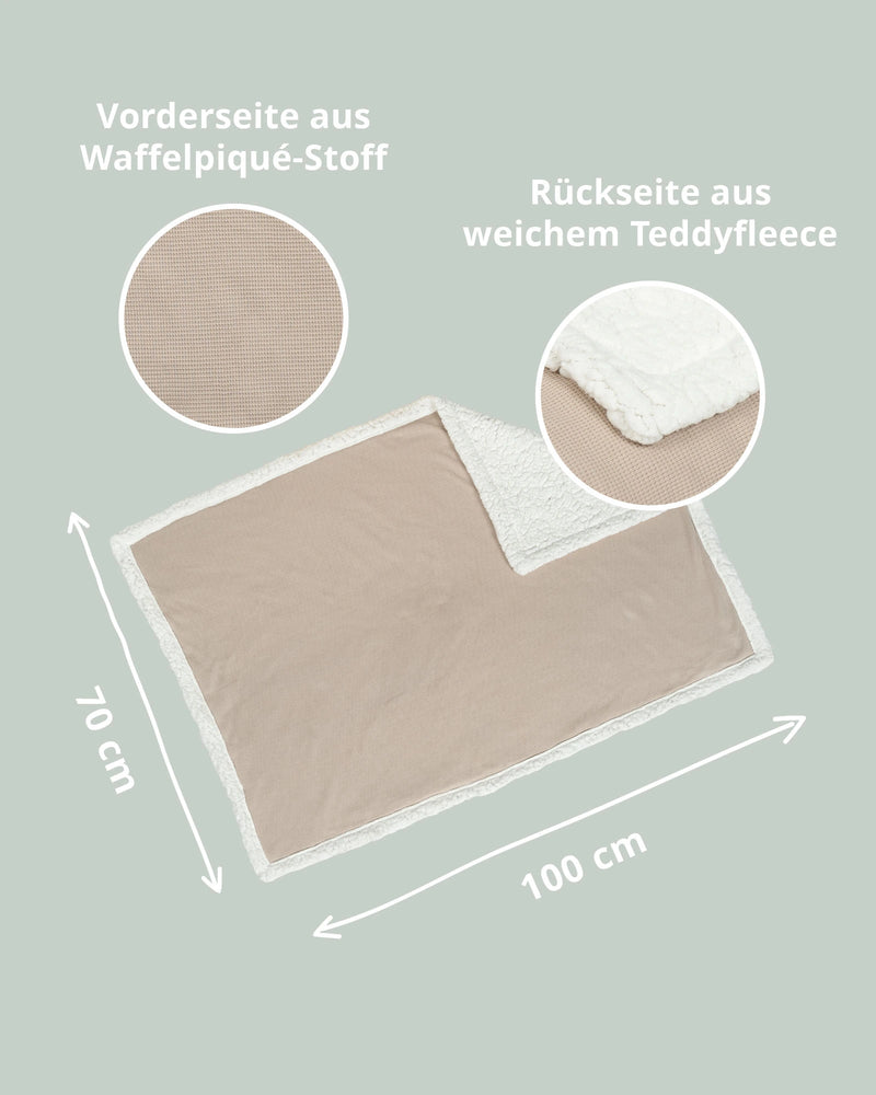 Babydecke Teddy Sand-Babydecken-ULLENBOOM Baby