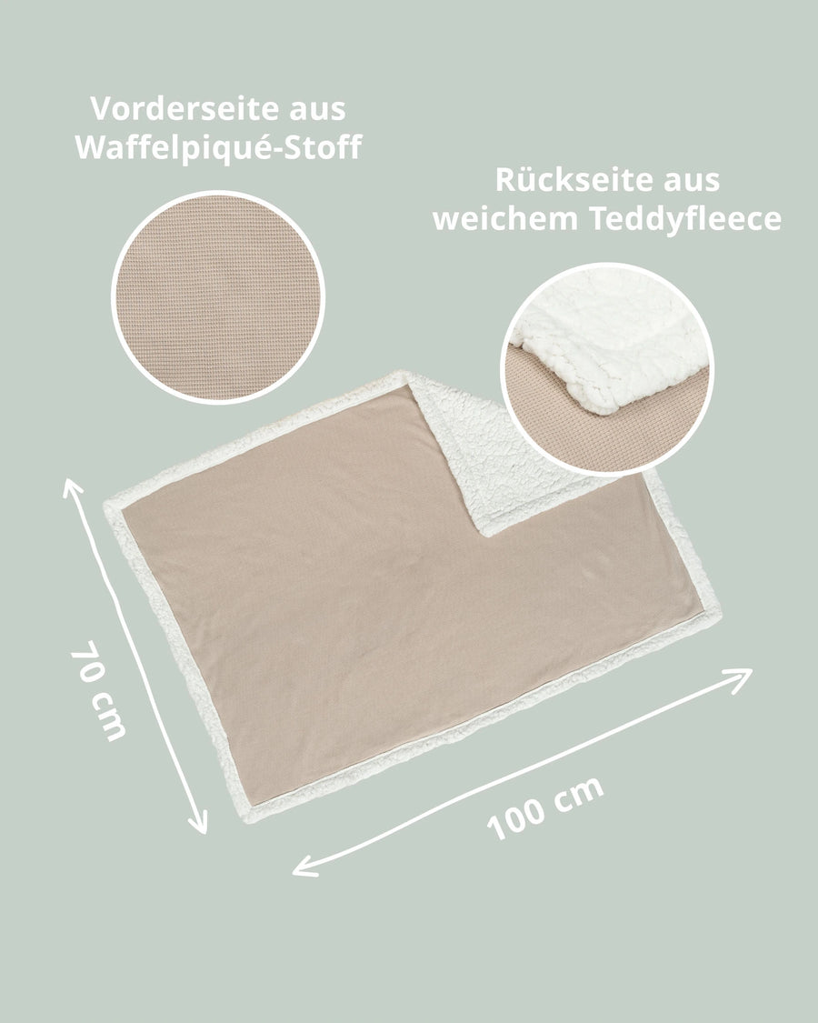 Babydecke Teddy Sand-Babydecken-ULLENBOOM Baby