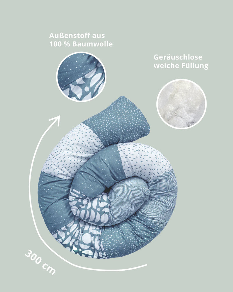 Baby Bettschlange Classic Blau-Bettschlangen-ULLENBOOM Baby