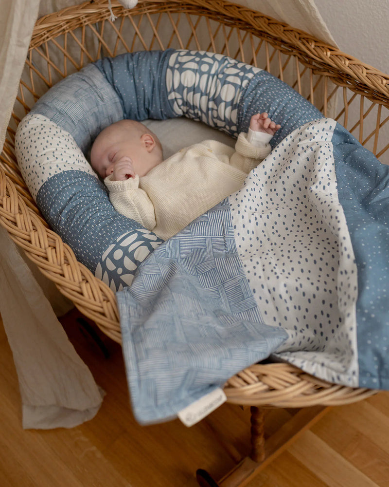 Baby Bettschlange Classic Blau-Bettschlangen-ULLENBOOM Baby