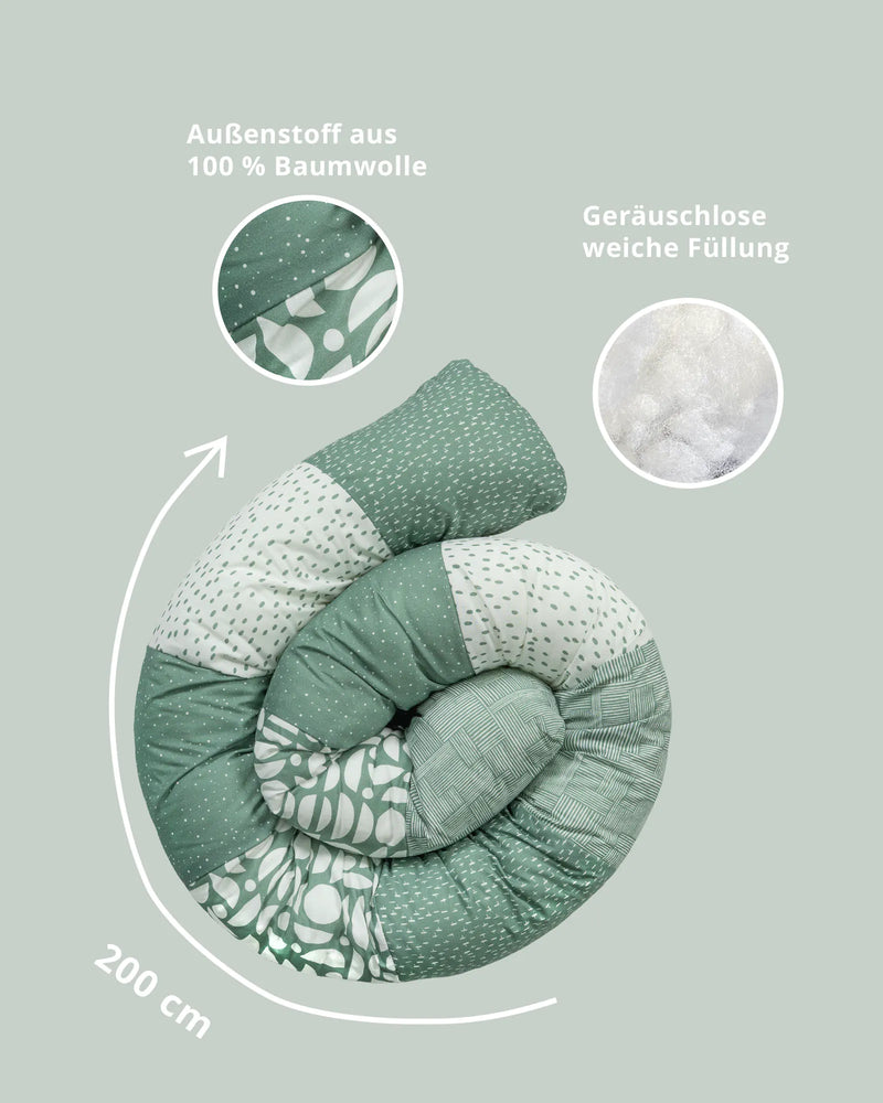 Baby Bettschlange Classic Grün-Bettschlangen-ULLENBOOM Baby