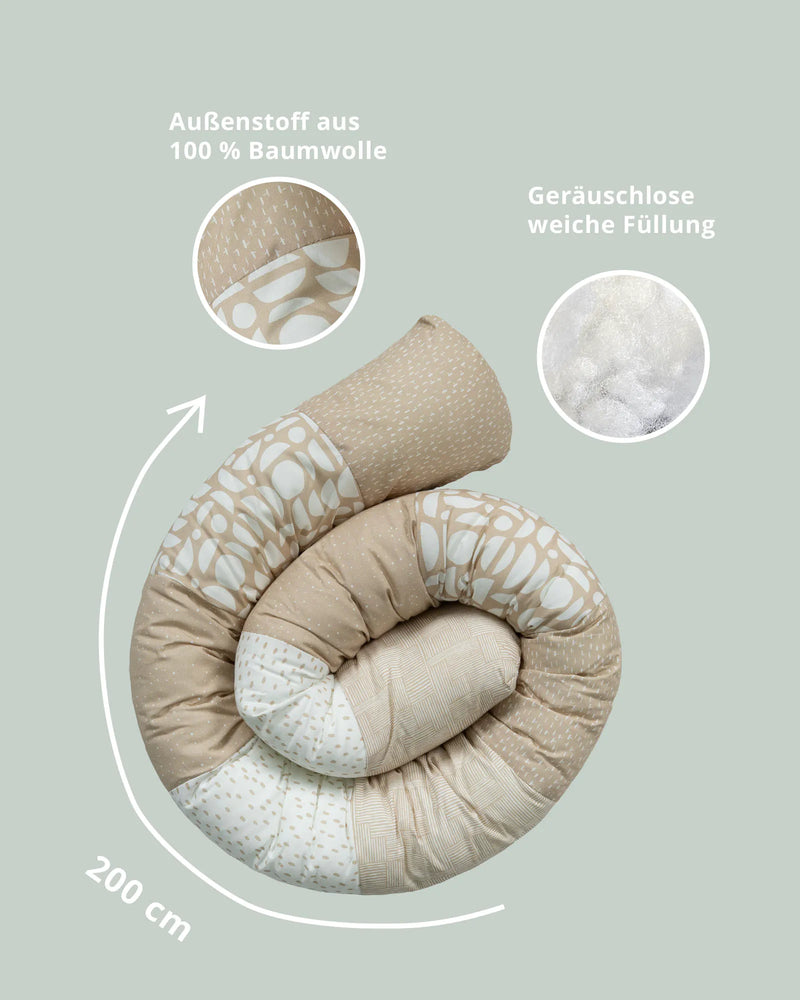 Baby Bettschlange Classic Sand-Bettschlangen-ULLENBOOM Baby