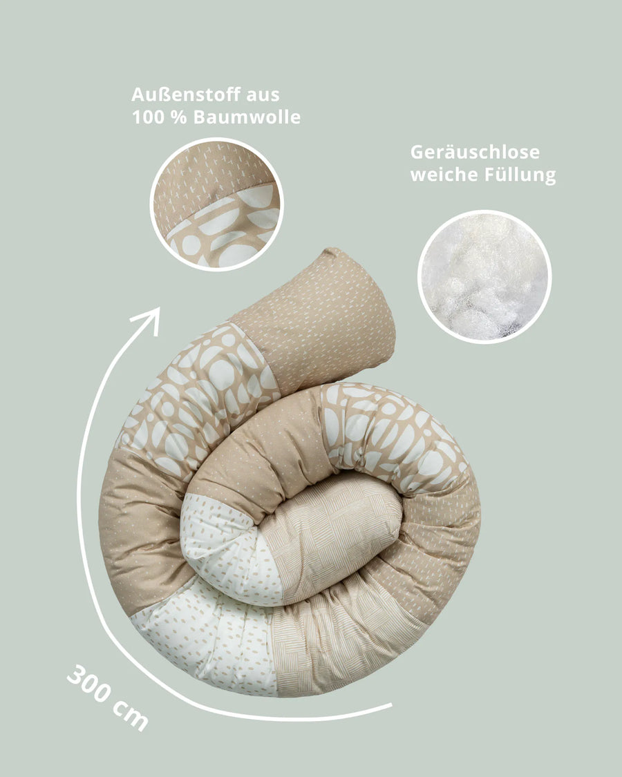 Baby Bettschlange Classic Sand-Bettschlangen-ULLENBOOM Baby
