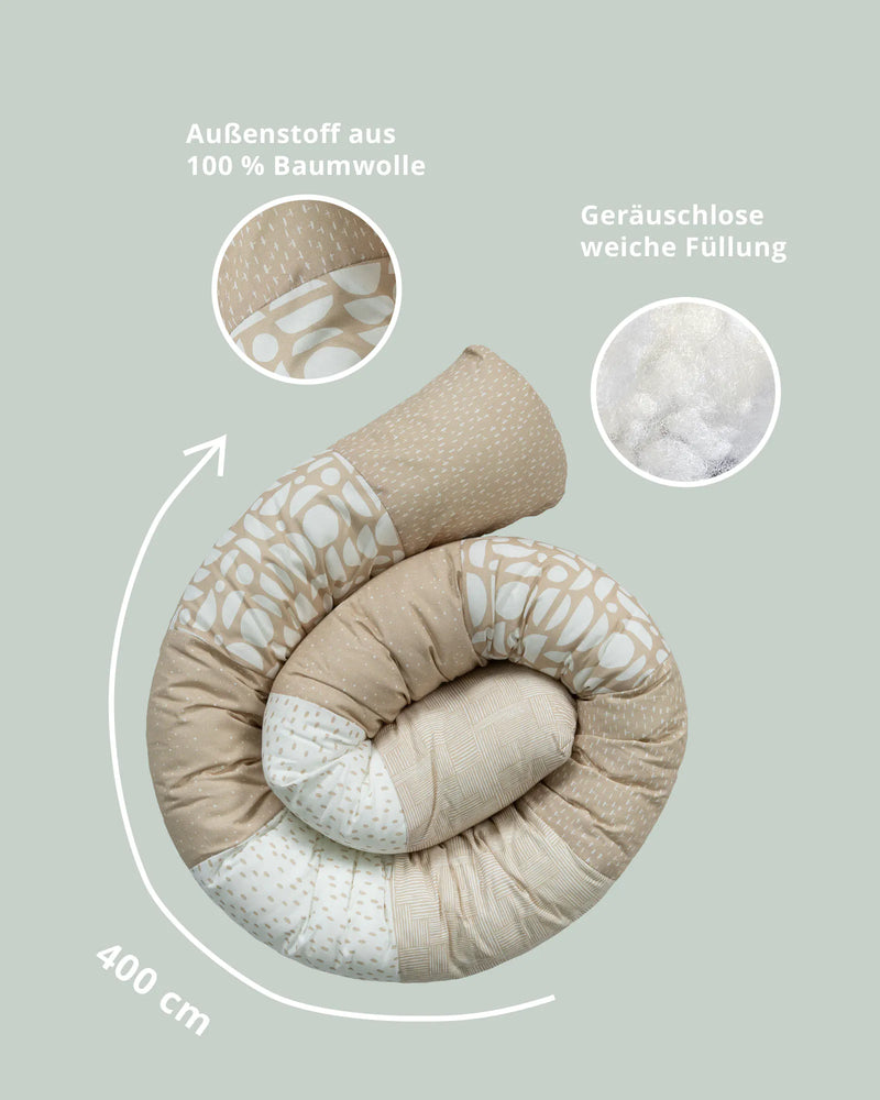 Baby Bettschlange Classic Sand-Bettschlangen-ULLENBOOM Baby