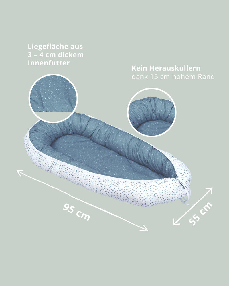 Babynest Classic Blau-Babynestchen-ULLENBOOM Baby