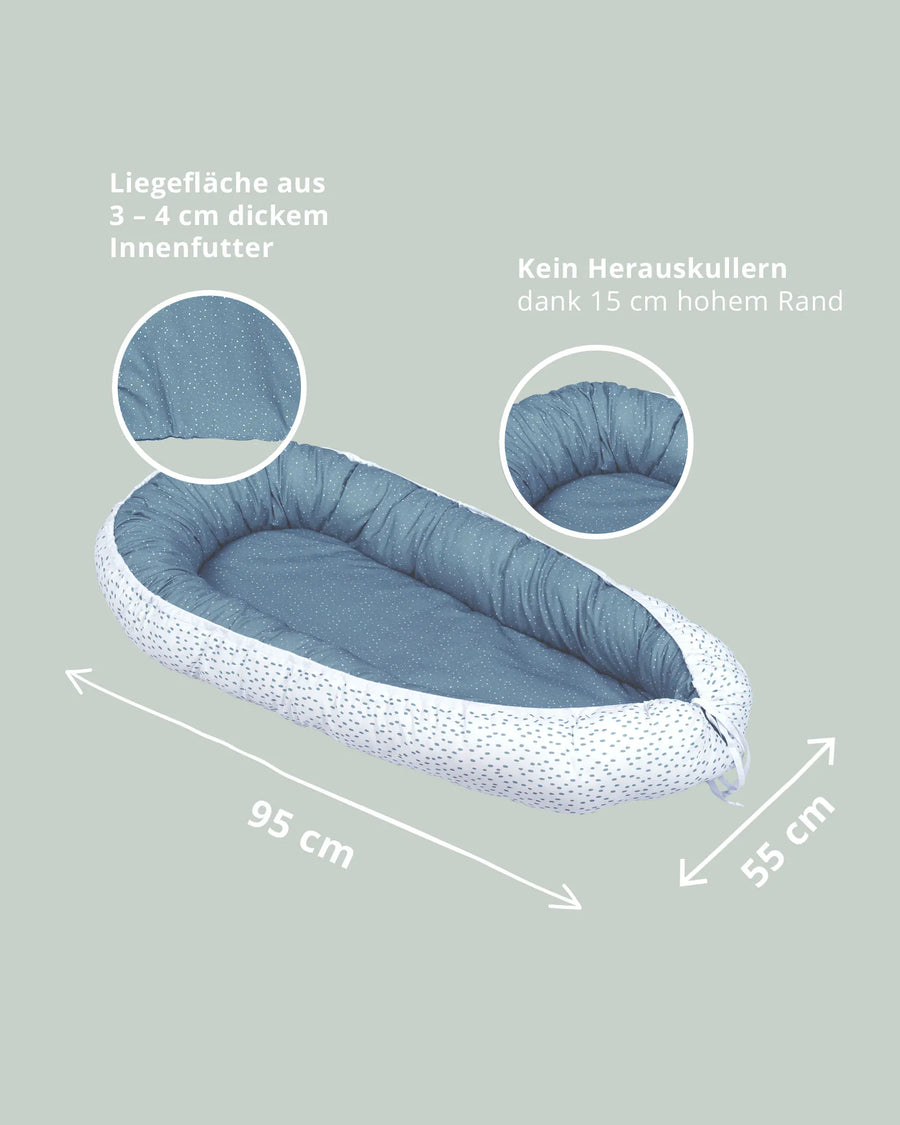 Babynest Classic Blau-Babynestchen-ULLENBOOM Baby