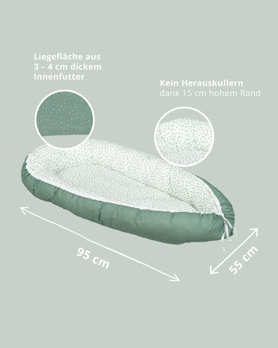 Babynest Classic Grün-Babynestchen-ULLENBOOM Baby