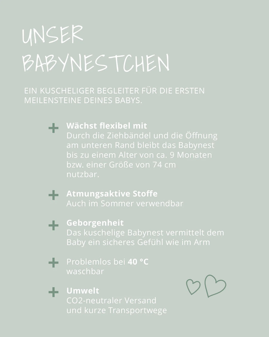 Babynest Classic Grün-Babynestchen-ULLENBOOM Baby