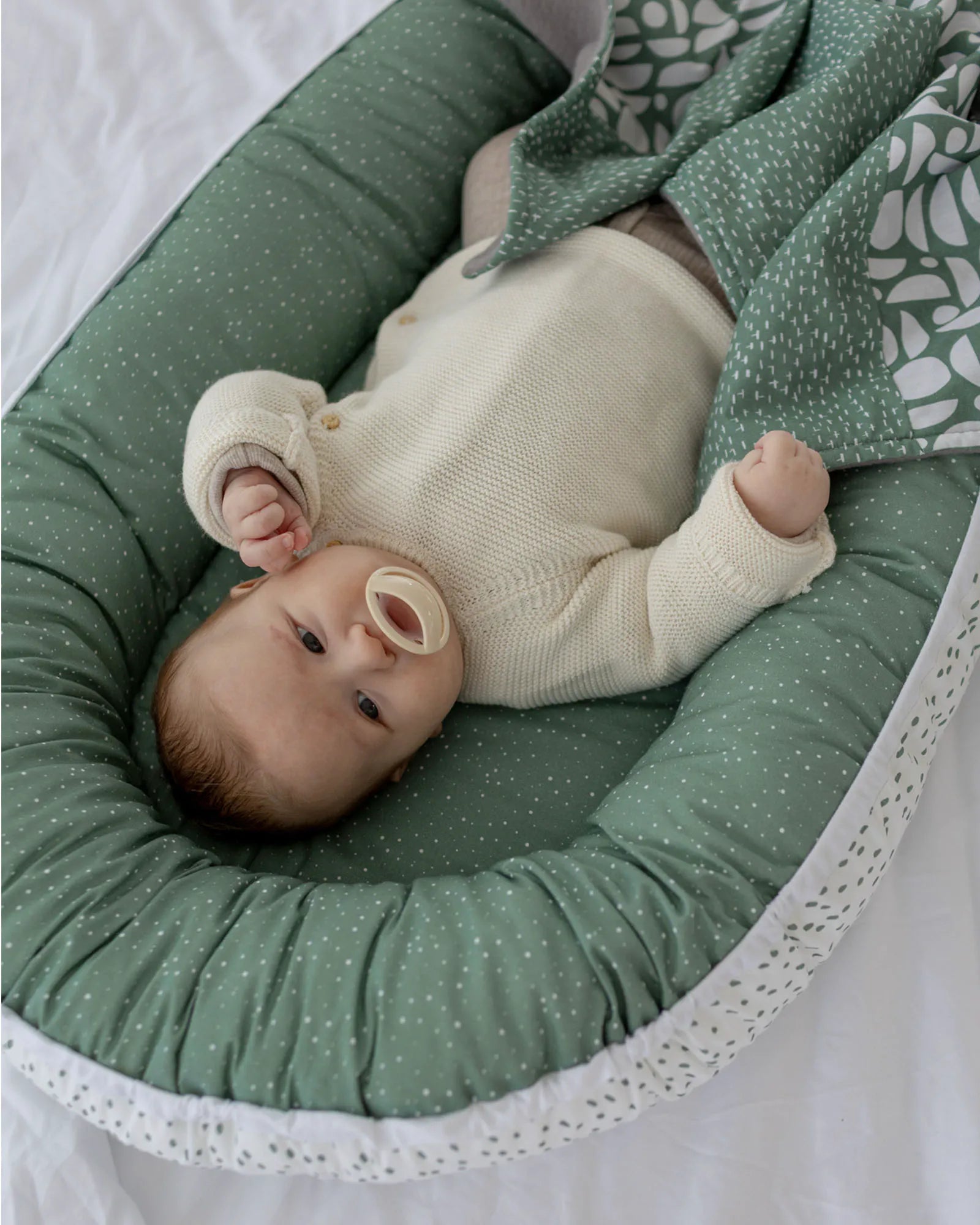 Babynest Classic Grün-Babynestchen-ULLENBOOM Baby