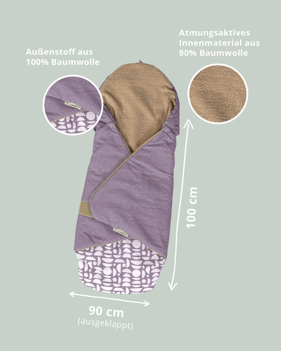 Einschlagdecke Classic Flieder-Einschlagdecken-ULLENBOOM Baby