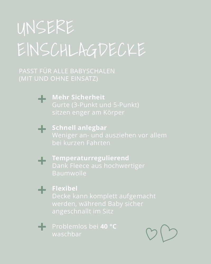 Einschlagdecke Classic Grün-Einschlagdecken-ULLENBOOM Baby