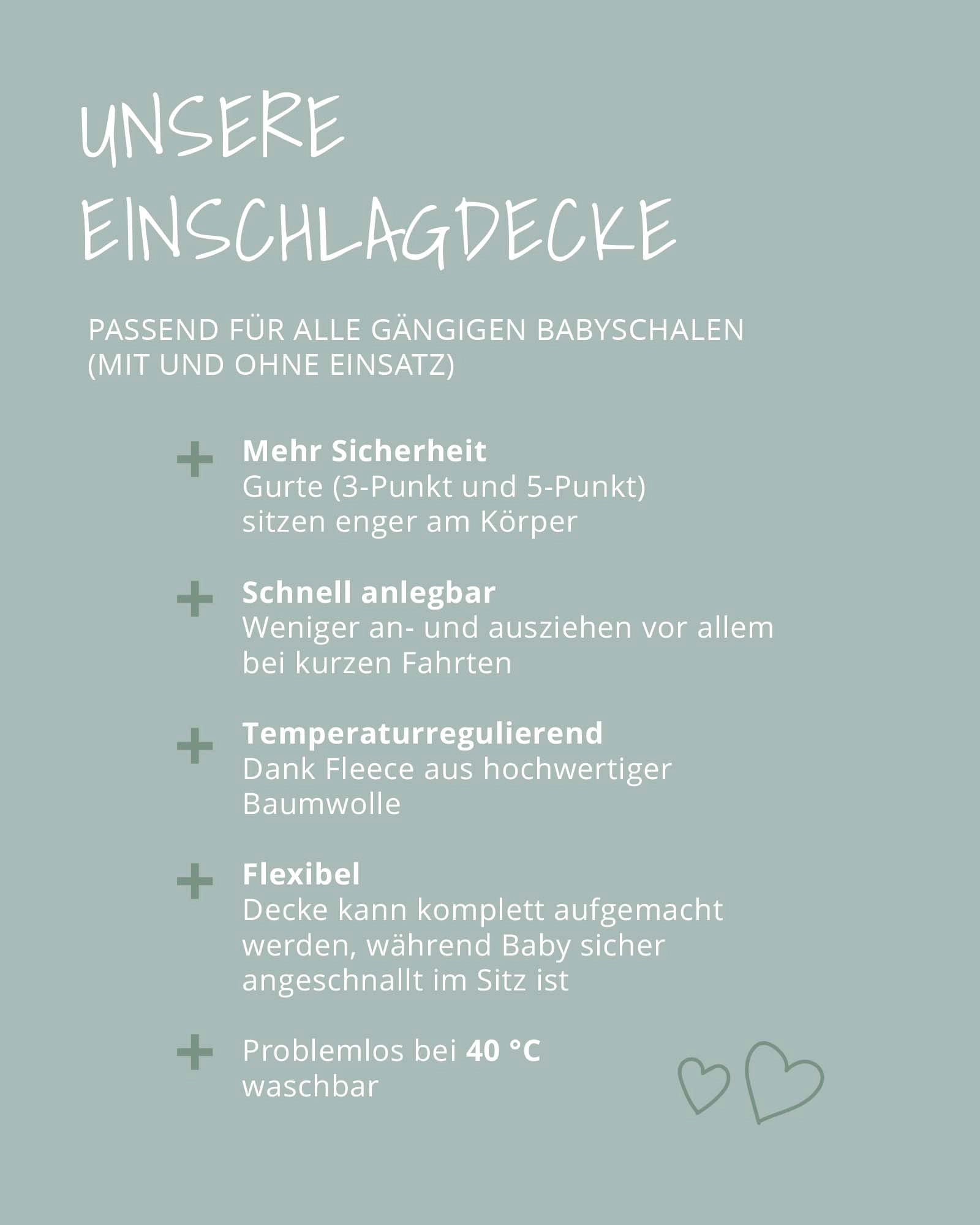 Einschlagdecke Classic Sand, a beige baby wrap blanket for car seats and strollers, made of cotton fleece.