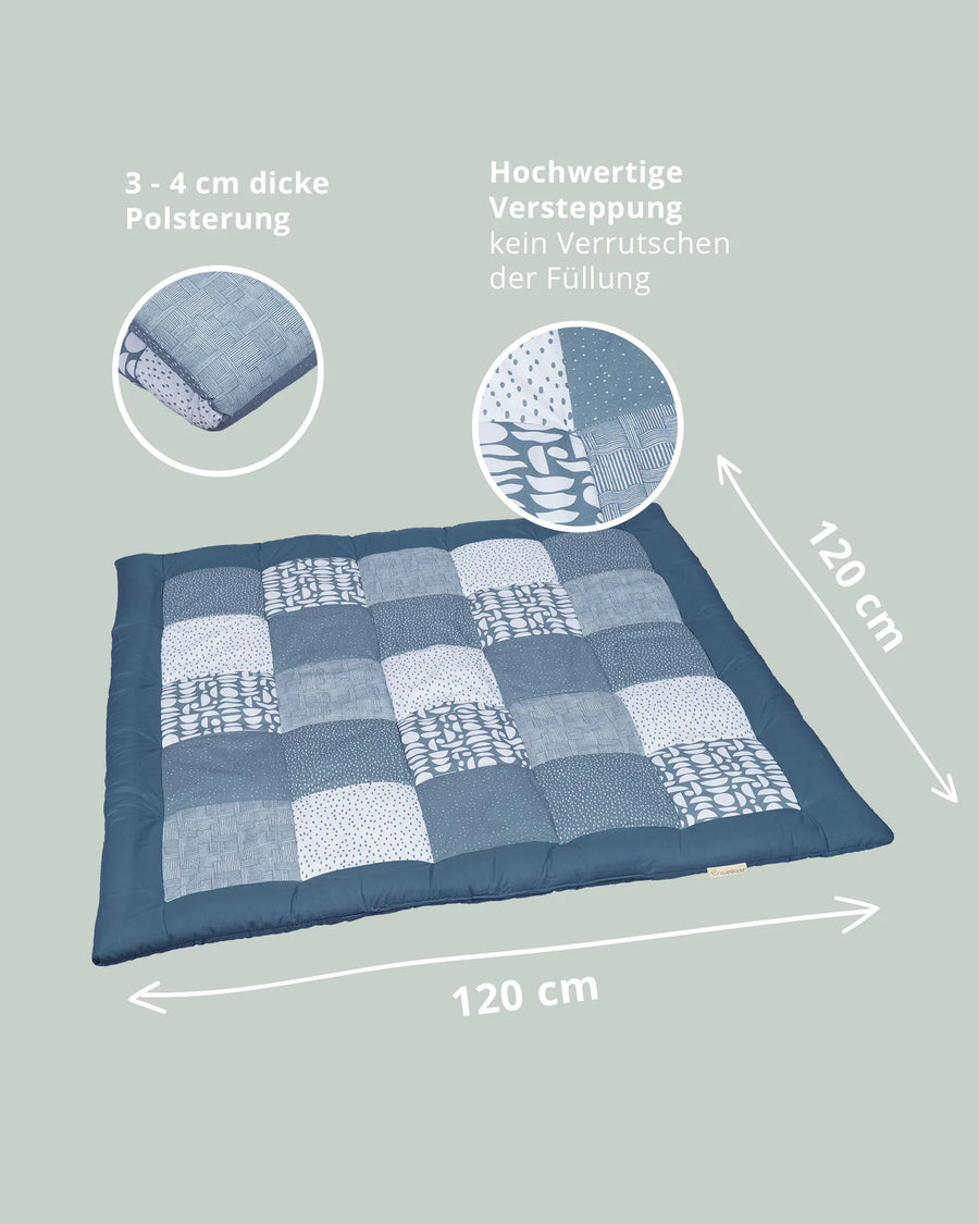 Krabbeldecke Classic Blau-Krabbeldecken-ULLENBOOM Baby