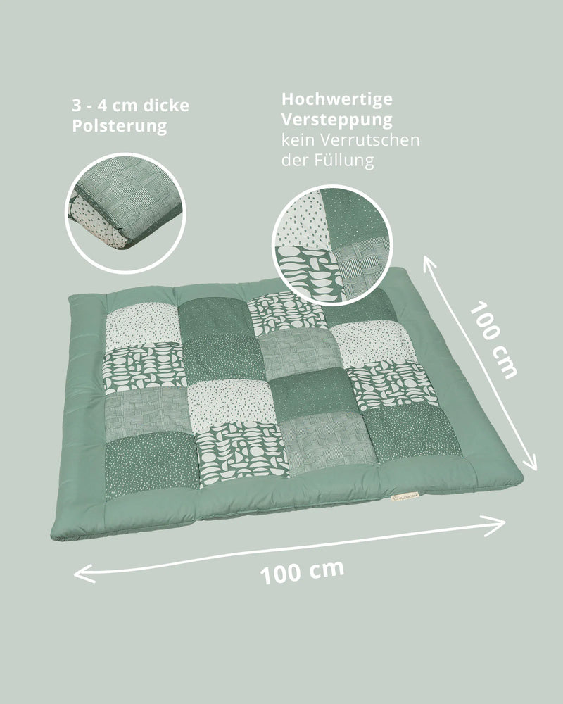 Krabbeldecke Classic Grün-Krabbeldecken-ULLENBOOM Baby