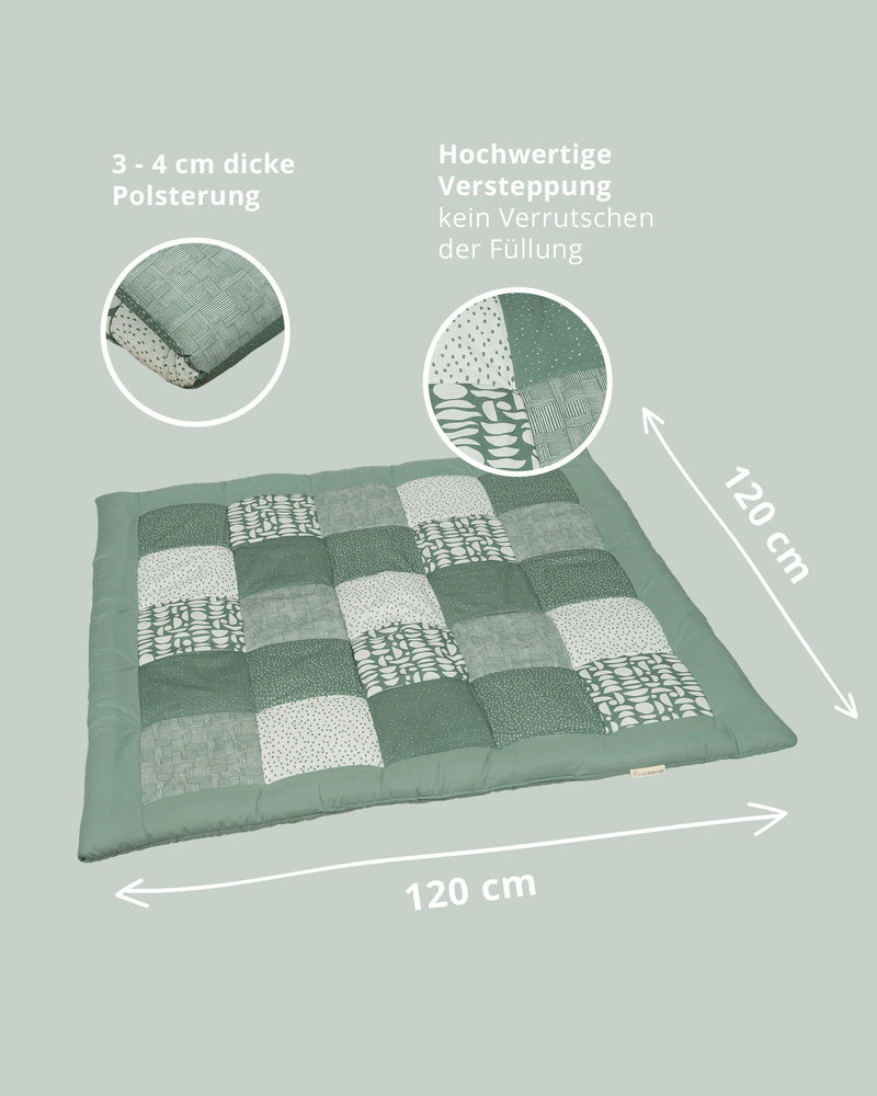 Krabbeldecke Classic Grün-Krabbeldecken-ULLENBOOM Baby