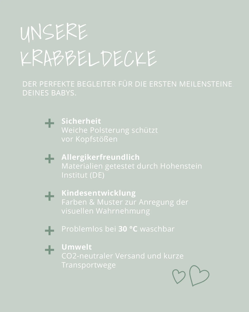 Krabbeldecke Classic Grün-Krabbeldecken-ULLENBOOM Baby