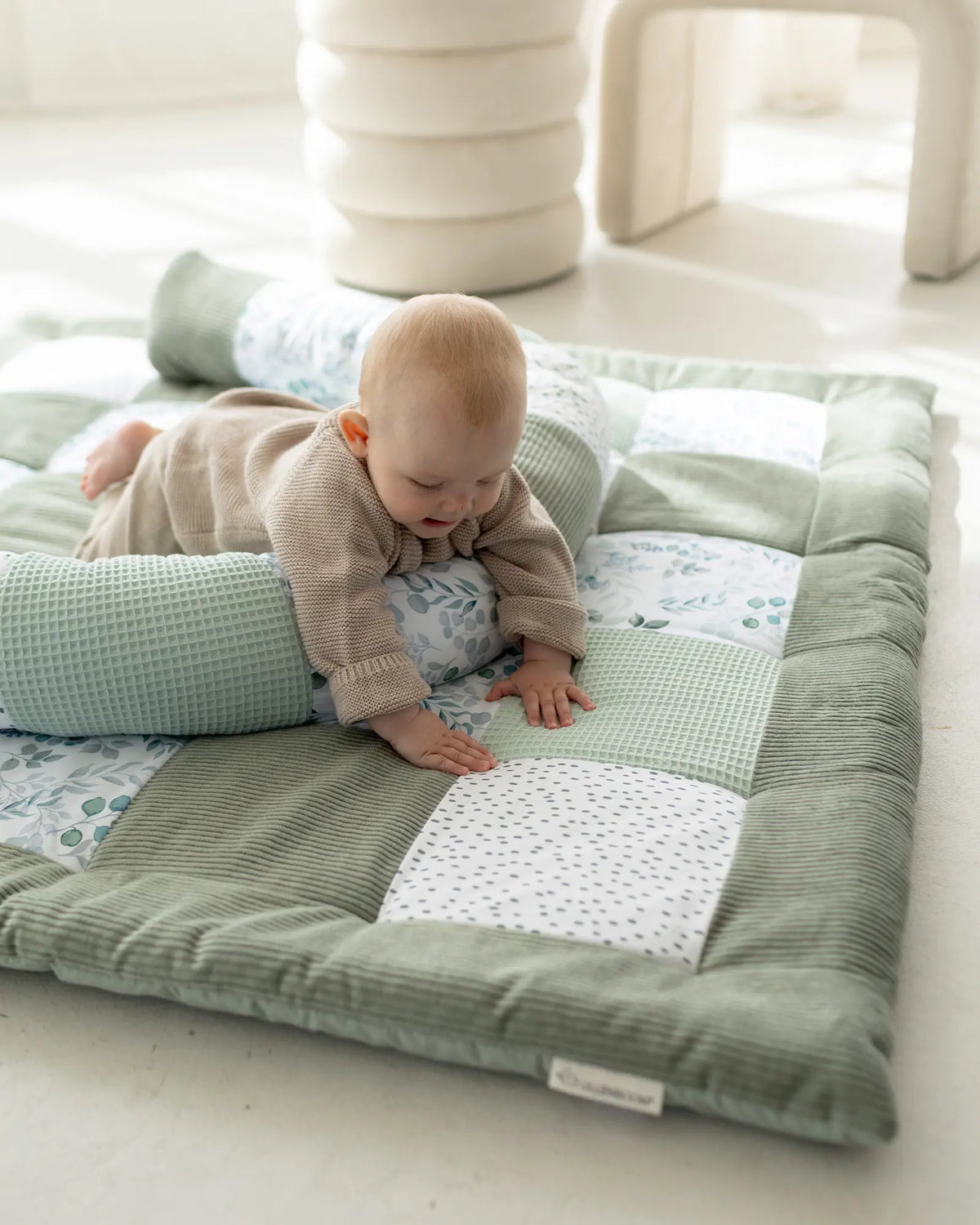 Krabbeldecke Blattliebe 100 x 100 cm – Lifestyle