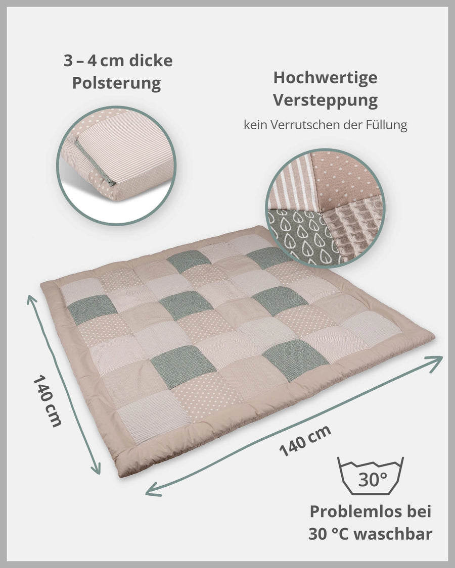 Personalisierbare Krabbeldecke BLÄTTERZAUBER-ULLENBOOM Baby