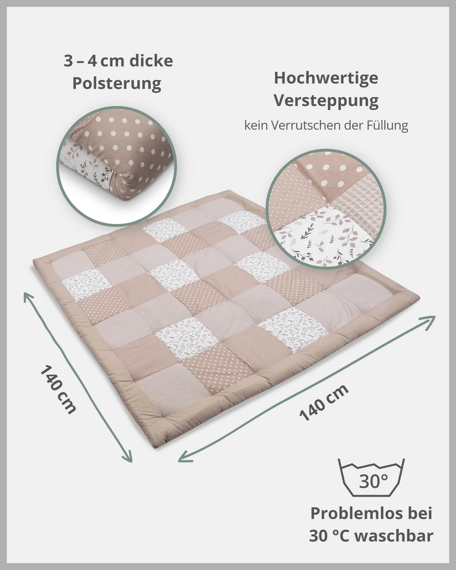 Personalisierbare Krabbeldecke SANDBLUME-ULLENBOOM Baby