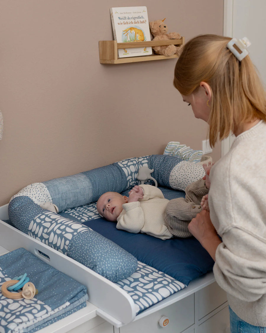Wickelauflage Classic Blau-Gepolstere Wickelauflagen-ULLENBOOM Baby