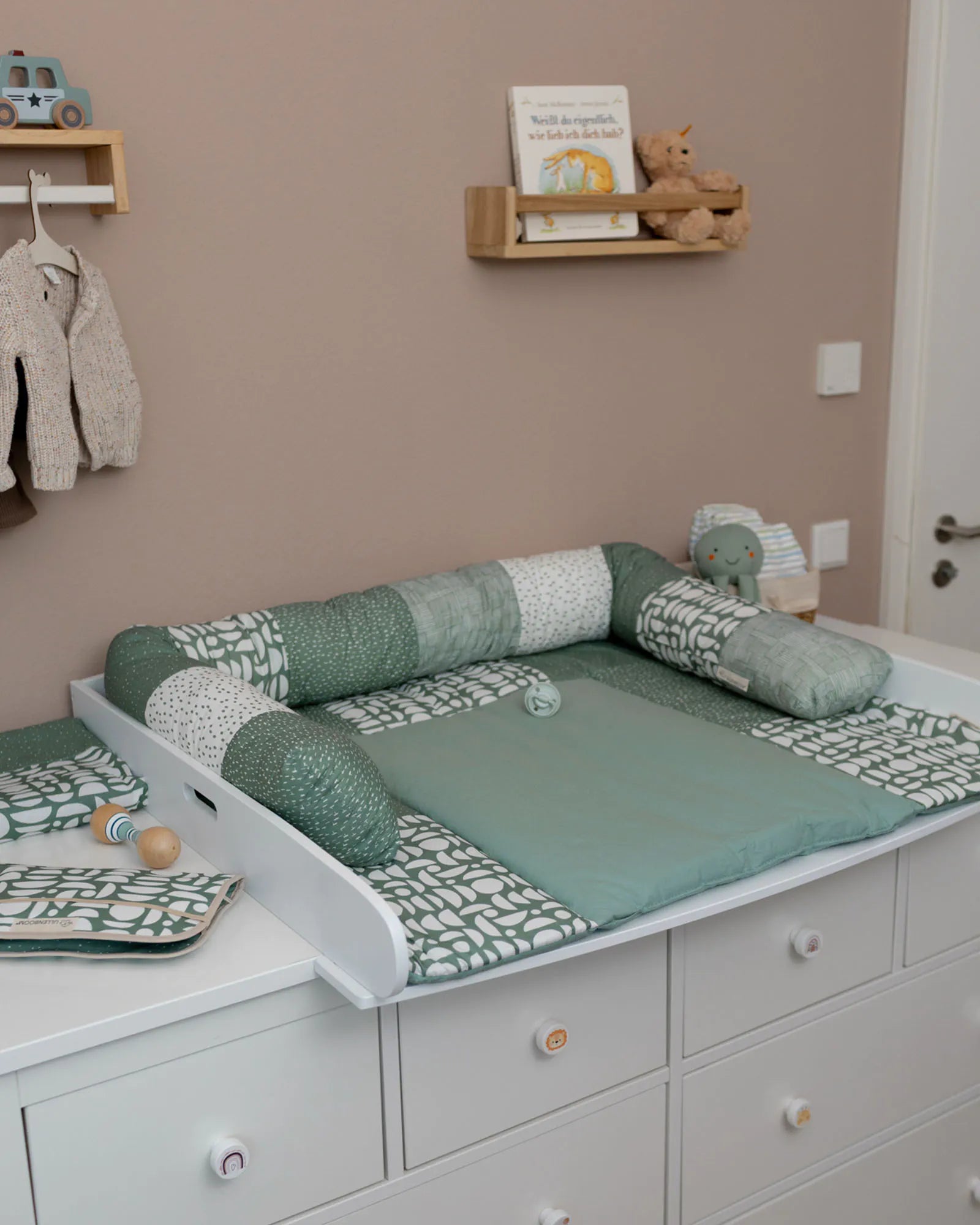 Wickelauflage Classic Grün-Gepolstere Wickelauflagen-ULLENBOOM Baby