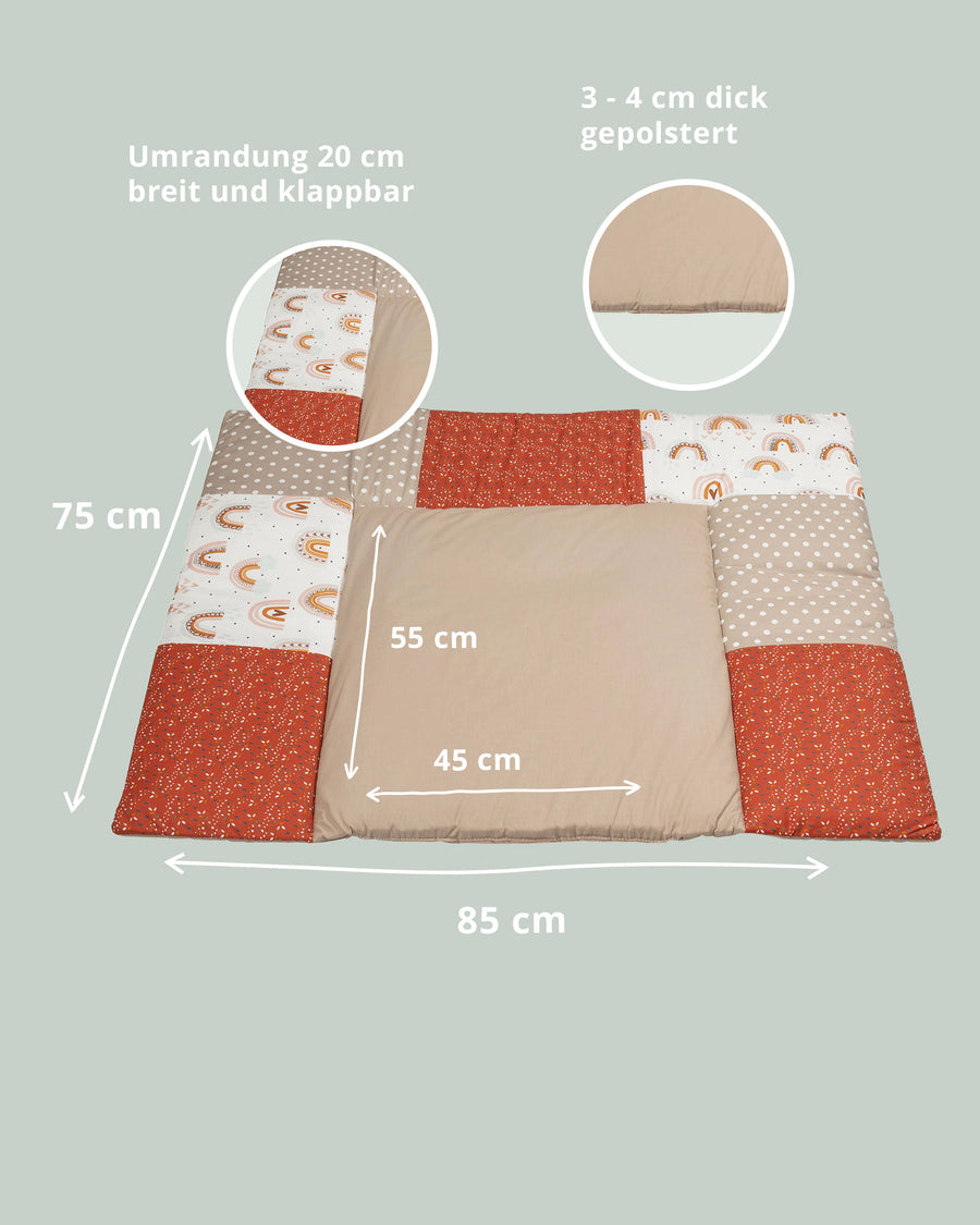 Wickelauflage Regenbogen-Gepolstere Wickelauflagen-ULLENBOOM Baby